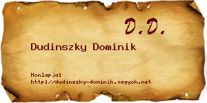 Dudinszky Dominik névjegykártya